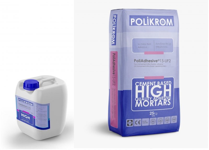 PoliAdhesive®15-UF2, Çift Komponent, Ultra Esnek Yapıştırma Harcı 